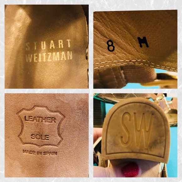 EUC Stuart Weitzman T-Strap Leather Sandals - Picture 11 of 11